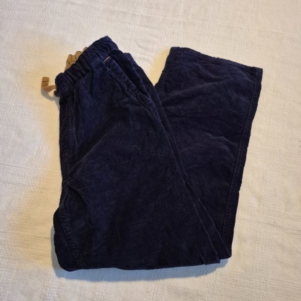Hanna Andersson boys size 140 or 10, blue corduroy pants, elastic waist, VGUC